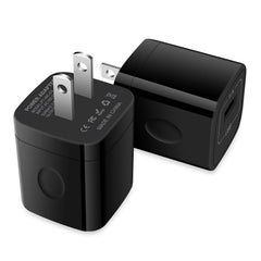 Uenlio USB charger block 2-pack front view, compact travel companion for everyday charging.