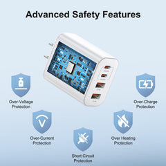 UGVV 4-port PD/QC charger pack enabling simultaneous charging.