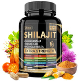 Uheco Shilajit bottle with sea moss and ashwagandha for daily vitality.