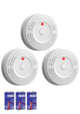 Uingarm smoke detector 9V battery-operated, front view with LED indicator for quick status checks