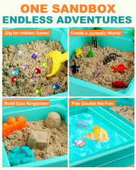 Uiopy Sandbox Kit dinosaurs and tools enhance fine motor skills