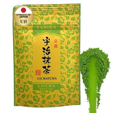 UJITYA ceremonial-grade matcha powder with rich color and smooth whisking for a traditional tea ceremony