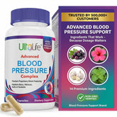 ULTALIFE blood pressure supplement bottle shown for a 30-day daily routine