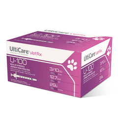 UltiCare VetRx needle glide for smoother skin entry, reducing injection discomfort for pets.
