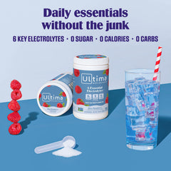 Ultima Replenisher 90-serving canister for long-lasting daily hydration on the go.