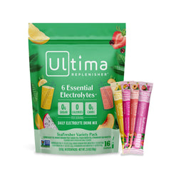 Ultima Replenisher TeaFresher fruit packs for refreshing hydration on busy days.