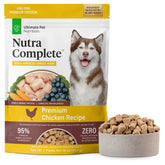 Ultimate Pet Nutrition Nutra Complete packaging highlights premium chicken recipe for digestion support