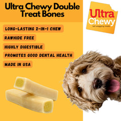 Ultra Chewy Favorites Double Treat Bones pack side view for on-the-go rewards