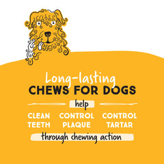 Ultra Chewy two-in-one chew exterior and center for extended chewing sessions.