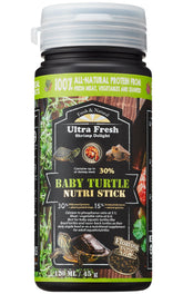 Ultra Fresh turtle food packaging with sword prawn flavor supports growth.