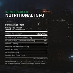 Ultra Pouches Wintergreen front packaging highlights a clean, plant-powered energy option.