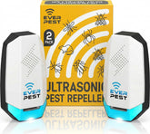 Ever Pest Ultrasonic Pest Repeller 2-pack plugged into outlet for chemical-free protection