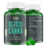 Ultraverixian Detox Gummies bottle closeup showing convenient daily detox support for liver and gut.