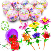UMEELR Easter eggs with flowers, a vibrant 12-piece set for baskets