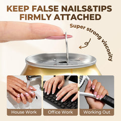 UNA GELLA blooming gel effect on tips for natural shine