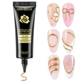 UNA GELLA bronze-gold 3D sculpting gel in tube for luxurious nail art