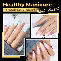UNA GELLA clear gel nail tips for smooth sculpting and French designs