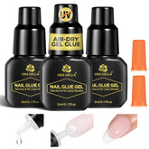 UNA GELLA gel nail glue bottle cap close-up showing precise, quick manicures