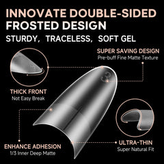 UNA GELLA inner deep matte adheres securely to natural nails.