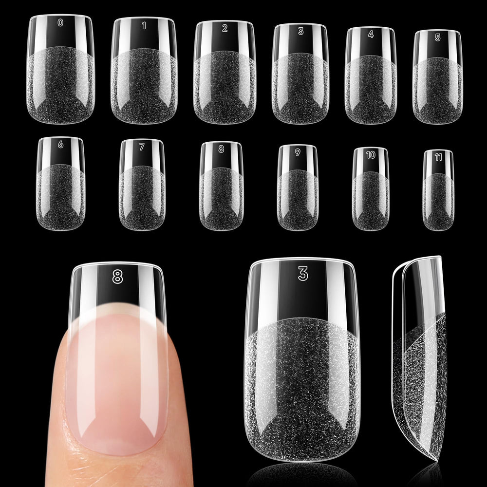 UNA GELLA short square nail tips 120pc box, ideal for fast extensions