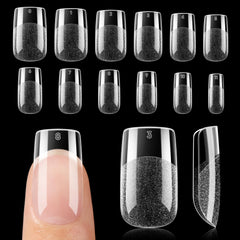 UNA GELLA short square nail tips 120pc box, ideal for fast extensions