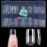 UNA GELLA nail tips square 120pcs box organized for quick size matching