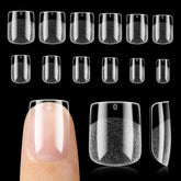 UNA GELLA nail tips square with matte texture for improved adhesion and smooth application