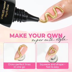 UNA GELLA pearl-effect 3D gel for dimensional accents