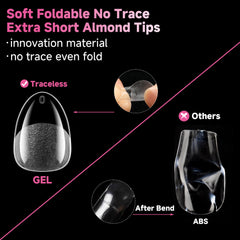 UNA GELLA thin back edge provides a natural fit against the nail bed.