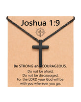 UNGENT THEM cross necklace pendant closeup shows durable stainless steel for daily wear.
