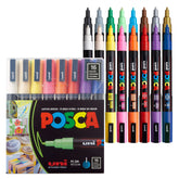 Uni Posca PC-3M fine tip cap close-up showing precise control for detail work