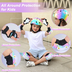 Sticker sheets for Unicorn Catcher helmet customization to personalize your child's gear.