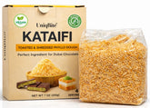 UNIQBITE toasted kataifi dough packaging for premium shredded filo dessert base