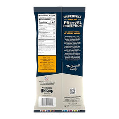 Unique Snacks Extra Dark Splits Pretzels split-open texture with crispy bubbles.