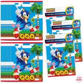 Unique Sonic party bags showcase vibrant designs, perfect for party favors.