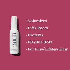 UNITE BOOSTA travel-size bottle with secure cap for on-the-go refresh