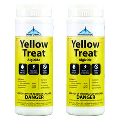United Chemical Yellow Treat 2 lb bottle for effective pool algae control and clearer water