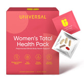 Universal U Women's Total Health Pack front view showing convenient daily sachet for on-the-go wellness