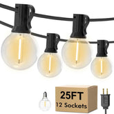 UOLOB outdoor string lights 25ft installed for cozy evenings outdoors