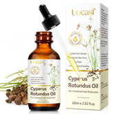 Uocasi Cyperus Rotundus Oil bottle close-up highlighting post-removal care.