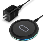 UorMe wireless charging pad top view with phone placed for fast charge