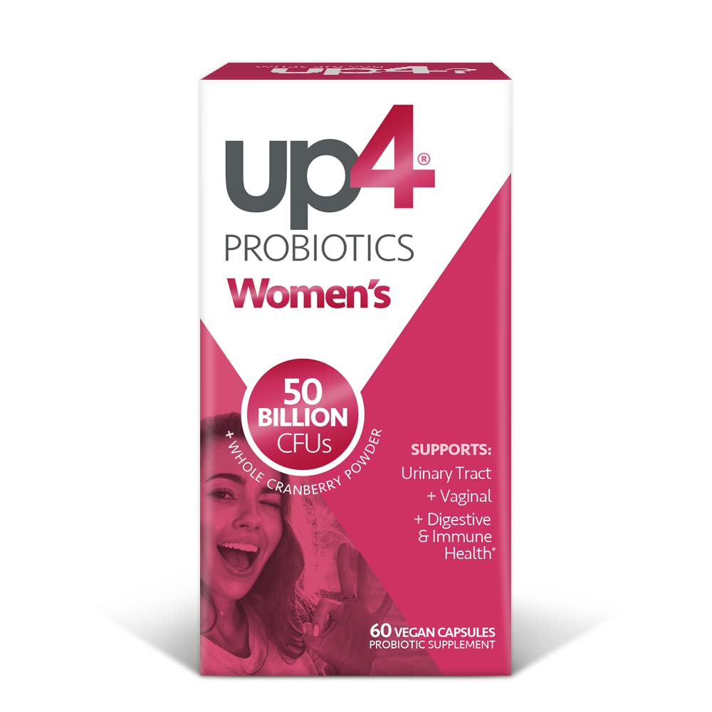 up4 Women's Probiotic bottle on white, supports digestive health