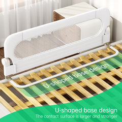 UPGOGO bed rail with double safety lock keeps it secure.