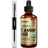 UpNature Lash Serum bottle with wand enables precise eyelash and brow application