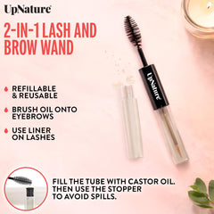 Mascara wand included for mess-free eyelash and brow application