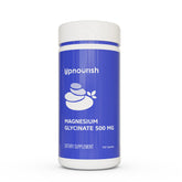 UpNourish magnesium glycinate 500mg bottle front for daily calm support