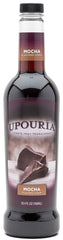 Upouria Mocha Syrup pump in use ensures mess-free, precise pouring.