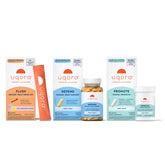 Uqora Complete Regimen packaging showing all three products for urinary health support
