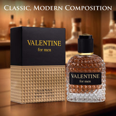 URBAN COLLECTION Valentine notes top view reveals woody and citrus balance.