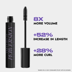 Urban Decay Perversion Mascara volume and curl visible from root to tip